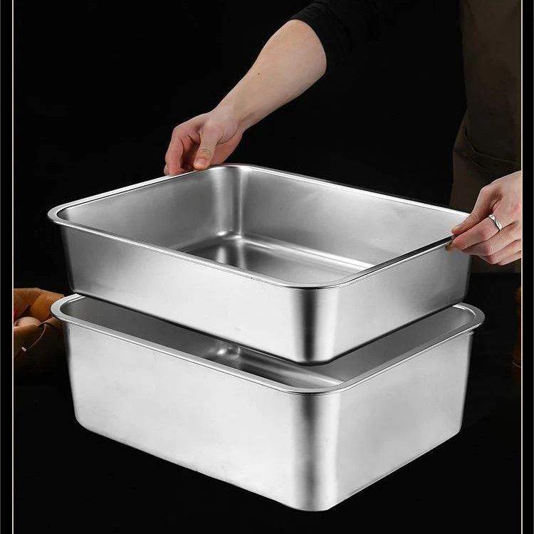 Rectangle Bake Pan Non Stick Kitchen Bakeware Stainless Steel Oven Use Cookie And Baking Sheets Cake Baking Tray