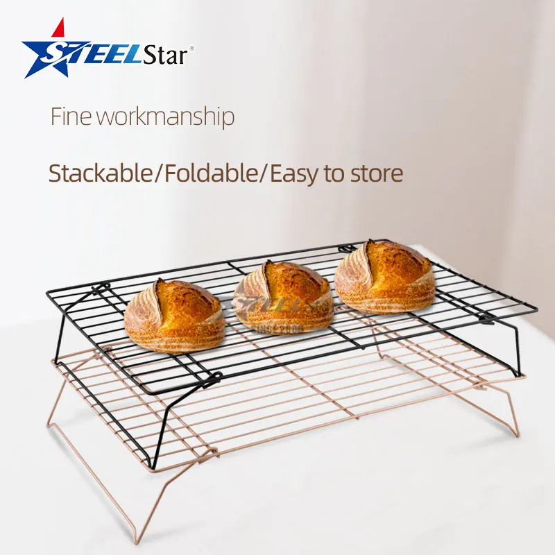 Barbecue BBQ Accessories Stainless Steel Baking Cooling Rack Wire Net Steaming Barbecue Rack / Oven BBQ Grill