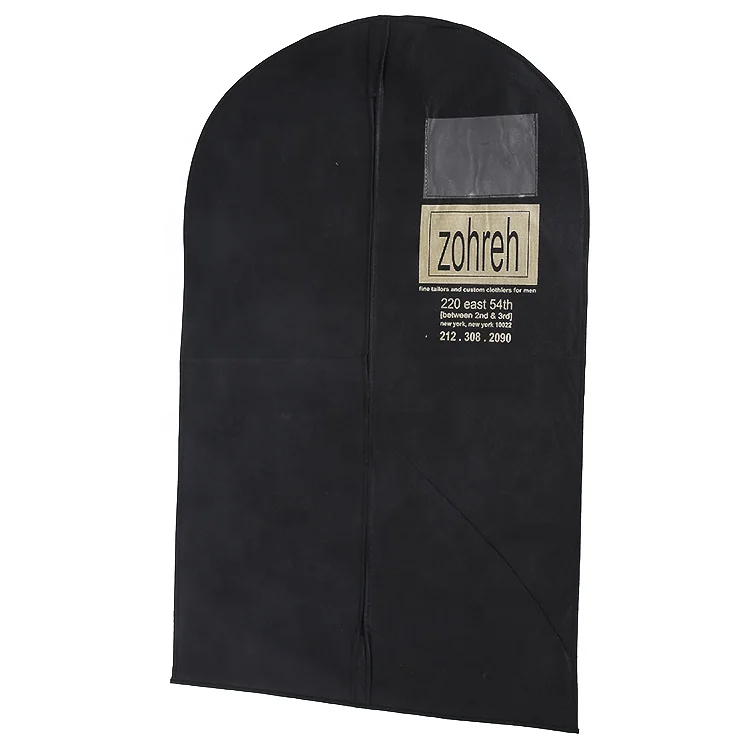 Cheap price dustproof hanging suit cover garment bag with zipper