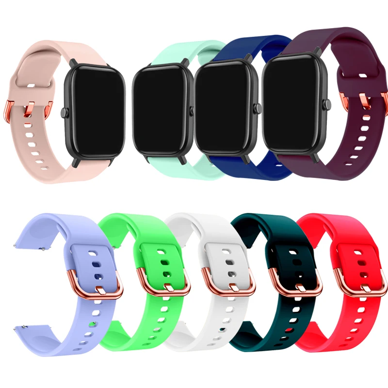 Ремешок BOORUI силиконовый из ТПУ для samsung galaxy S 2 s4 active браслет наручных часов amazfit GTS GTR 46 м 20 мм