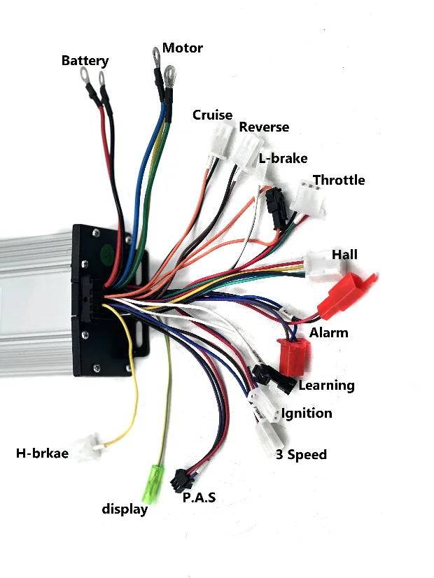 15 MOSFET 36V/48V 800W 1000W 35A Dual Mode Sensor/Sensorless BLDC Electric Bicycle/Scooter Controller
