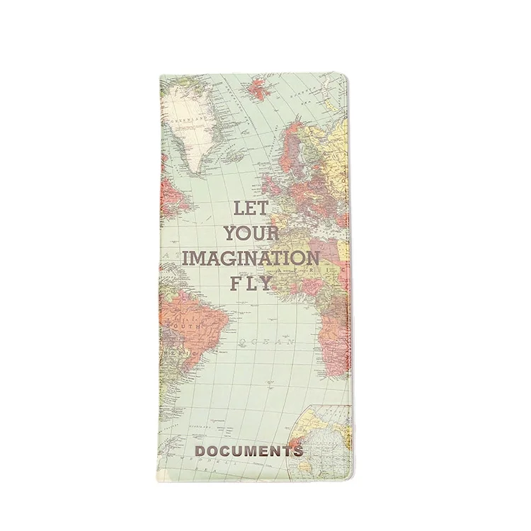 high quality full color printing PVC passport jacket multi-functional long travel flight ticket passport cover card holder