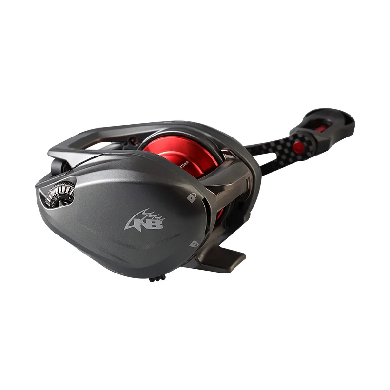 7+1BB 8.0:1 172g Drag 6KG Force Unloading Alarm Carbon Fiber Casting Reels Saltwater Sea Baitcasting Fishing Reel