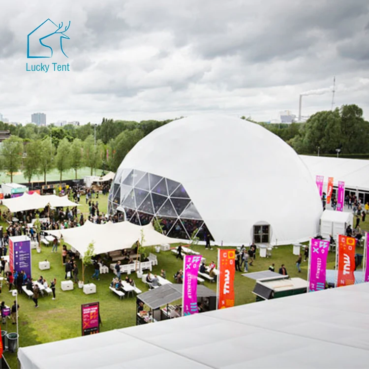 Outdoor Exhibition Party Tent Extra Large Geodesic Dome Tents For Event