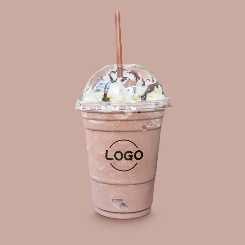 LOKYO Factory price wholesale 12oz 16oz boba bubble tea pet custom disposable plastic cup with lids