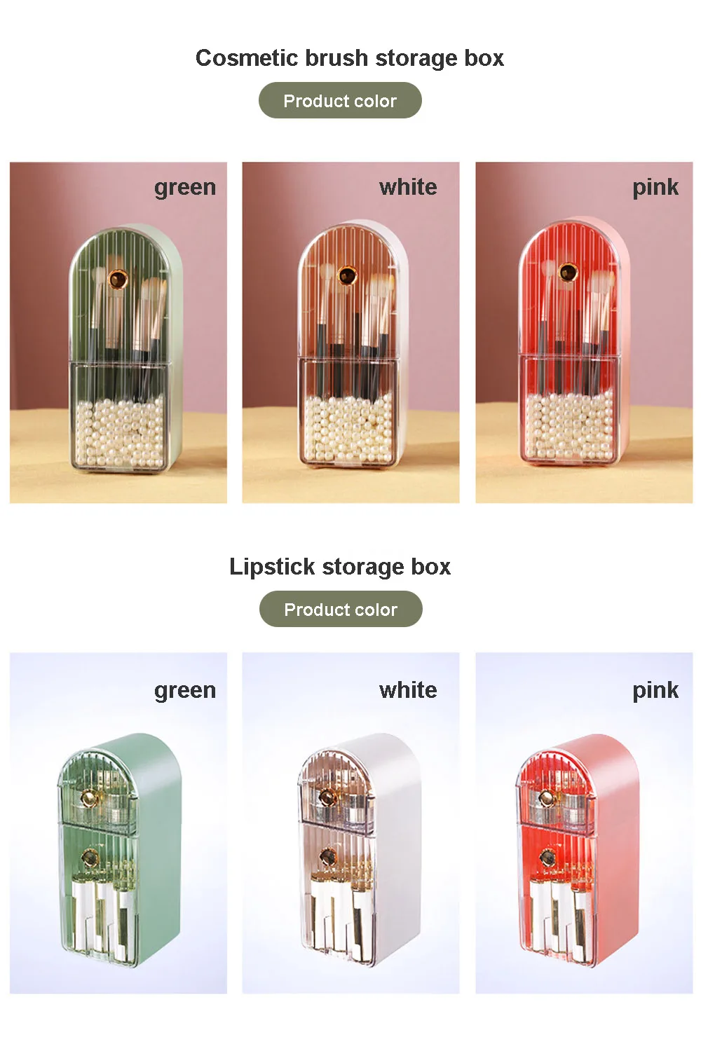 Cosmetic Organizer Makeup Brush Barrel Holder Eyebrow Pencil Plastic Box Waterproof Contains Makeup Brush Storage Box