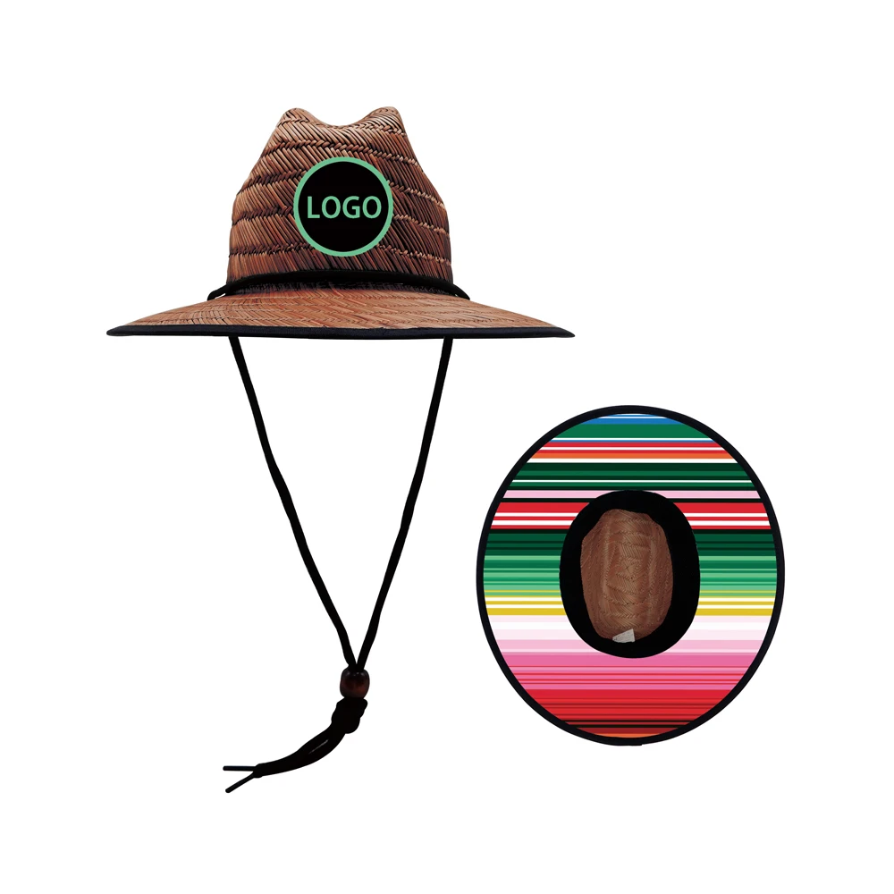2023 мода унисекс UPF 50 + защита с широкими полями в Мексиканскую полоску спасатель солнцезащитные шляпы для детей
