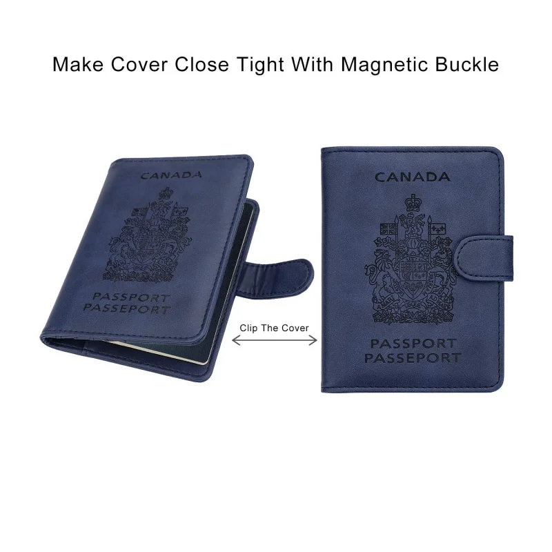 Factory wholesale rfid canadian passport holder cover pu leather canada