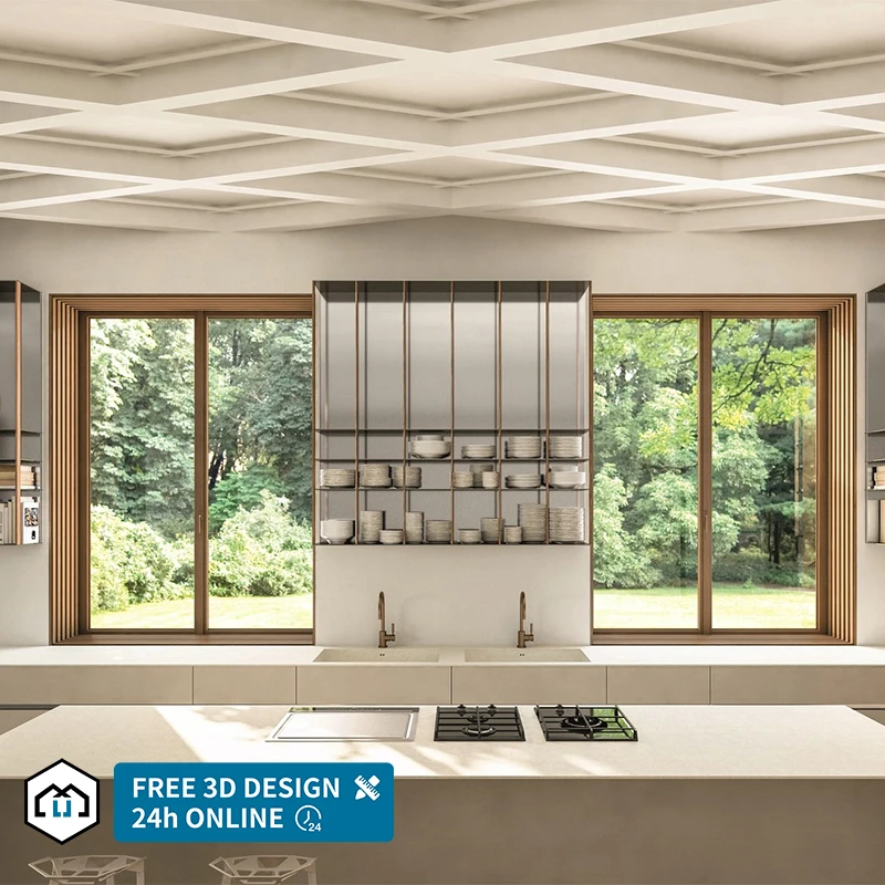 automatic Luxury Modular Cabinet Personalized Factory Price Modern Kitchen Furniture Luxury Wooden Kitchen Cabinet