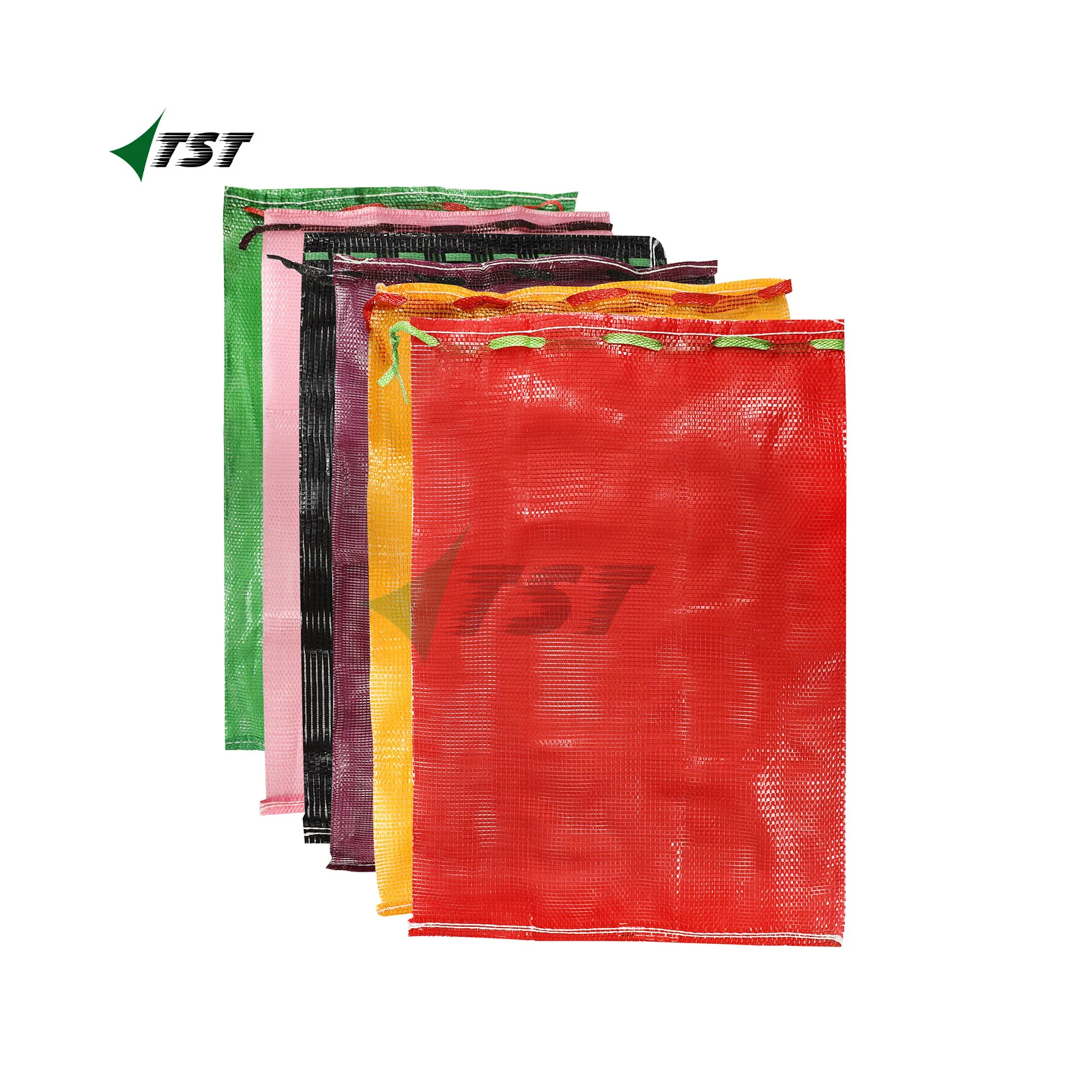 50lb 50kg Leno Fruit Vegetable Plastic Packaging Drawstring Bean Onion Potato PP Mesh Net Bag