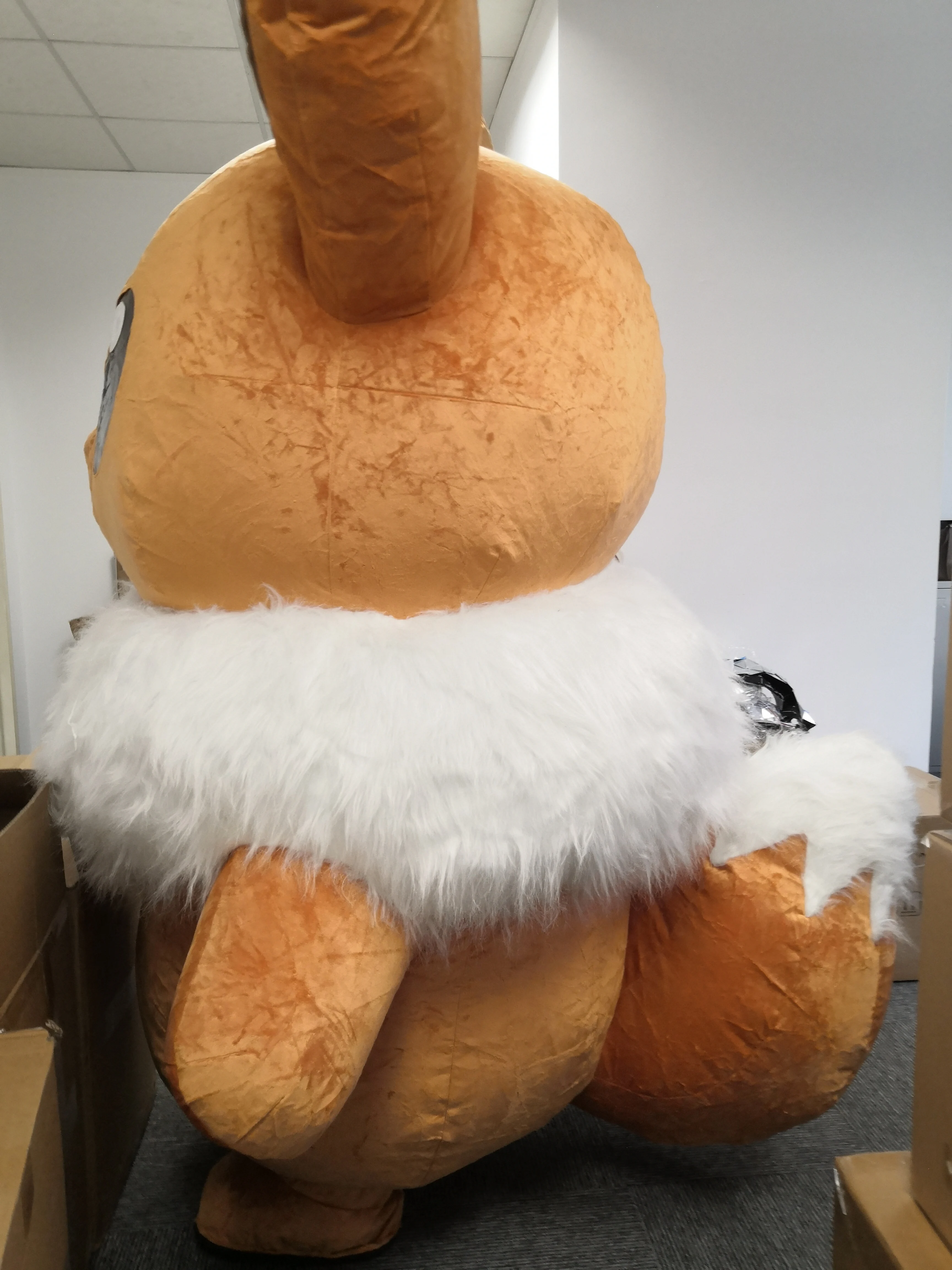 High Quality 2m/2.6m Plush Custom Cartoon Jolteon Mascot Inflatable Walking Animal Eevee Mascot Cartoon Costumes For Party