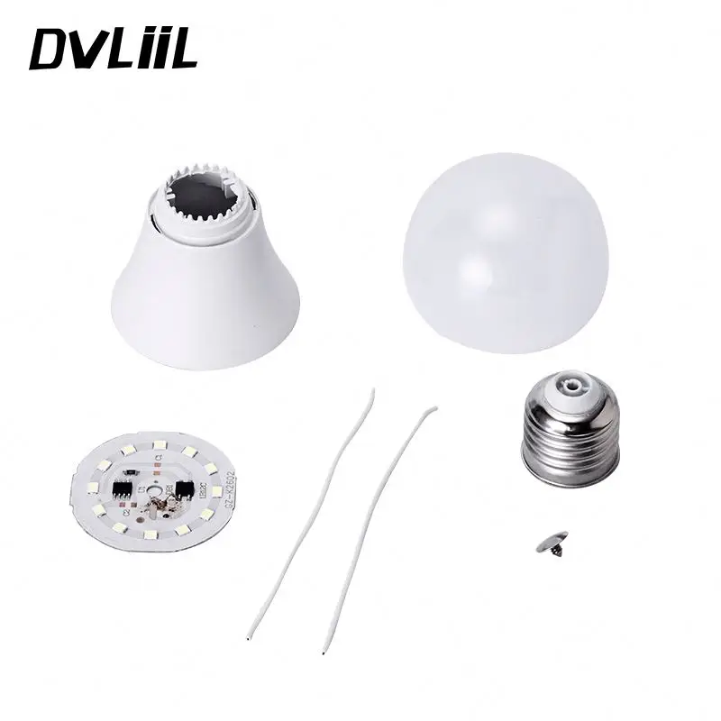 Hot Sale 3W 5W 7W 9W 12W 15W E27 Bombillo Led Bulb Spare Parts Pc Housing Led Chip Skd Led Bulb