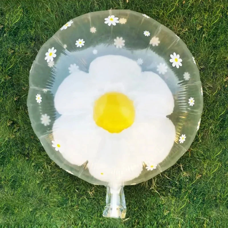 New Style 24inch Ball in Ball Daisy Transparent Bobo Balloons for Party Anniversary Wedding Decor Photography Props Bobo Balloon