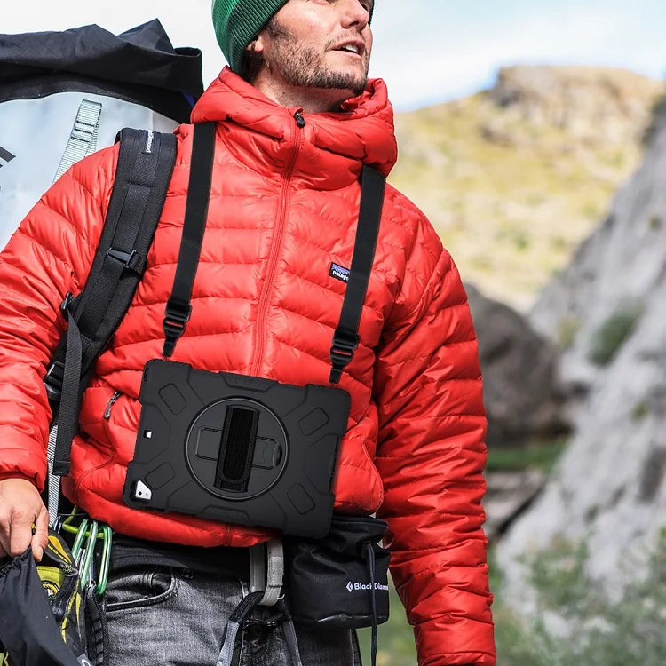 9,7-дюймовый чехол для планшета для Ipad 6-го поколения 9,7-дюймовый, 9,7-дюймовый Мягкий силикон + Жесткий ПК, силиконовый регулируемый ремешок 20