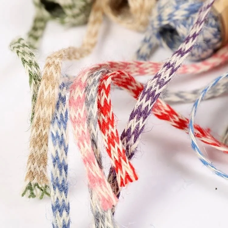 24 Rolls Natural Jute Twine String Hemp Rope for Festival Wedding Christmas Decoration