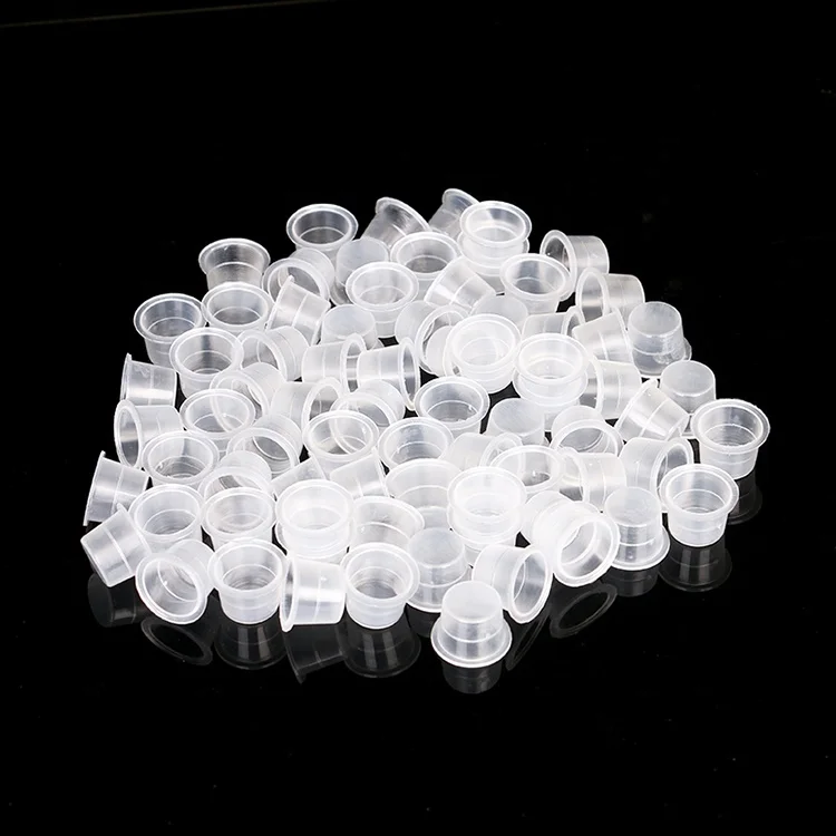 Small Medium Large Microblading Accessories Clear Disposable Ink Holder Plastic Eyebrow Tattoo Ink Cup Eyelash Glue Holder Ring