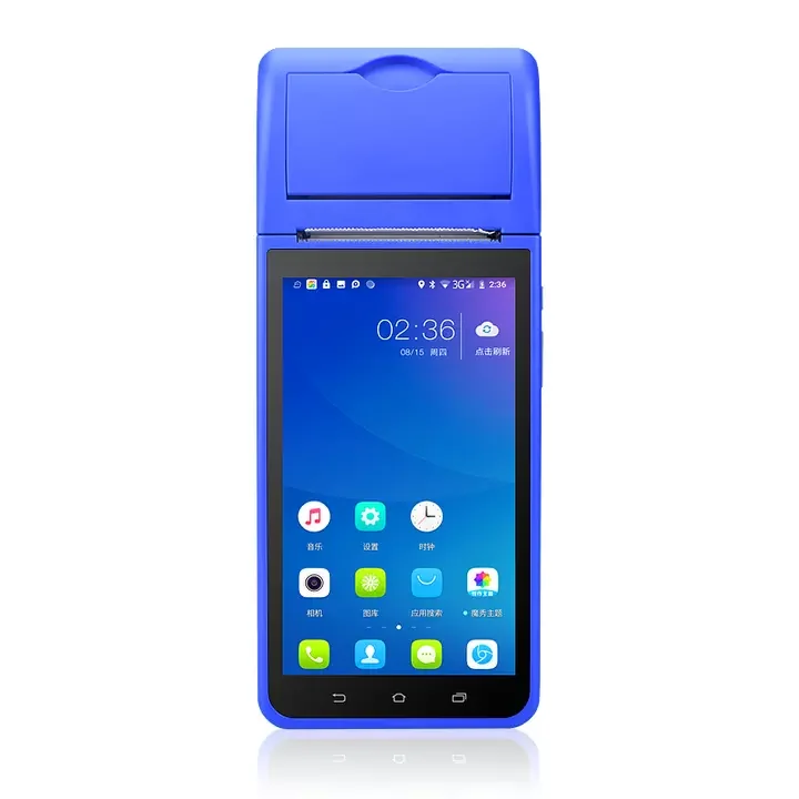 Мобильная портативная машина для оплаты карт POS-терминал Android 8 10 с термопринтером