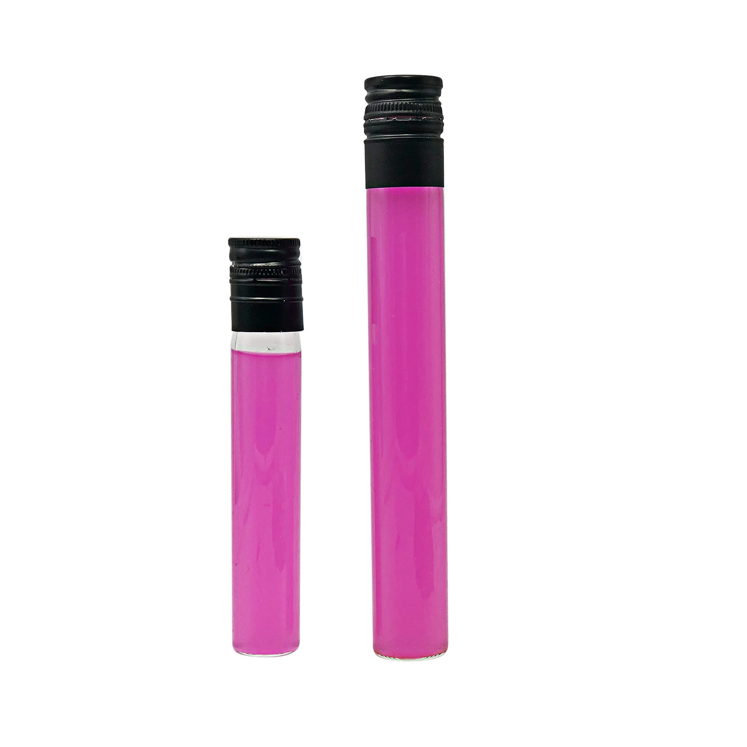 Transparent 50ml 100ml tube storage bottles glass  with aluminum sliver screw cap