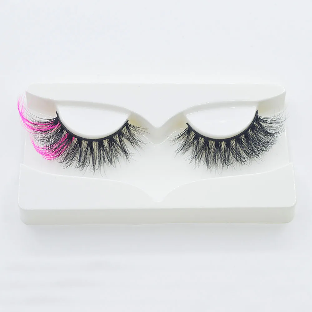 Fluffy real mink lashes private label fluffy lash strips vendor customized packaging diamond mink stars colors wholesale eyelash