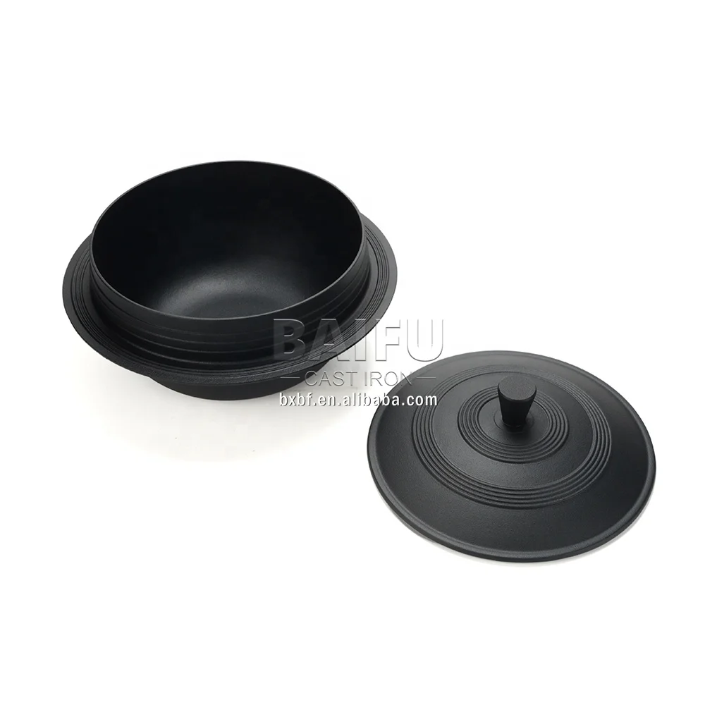 Mini Gamasot Premium Korean Dutch Oven Rice Pot Enameled Cast Iron Pot with Lid Korean Stone Bowl Cauldron