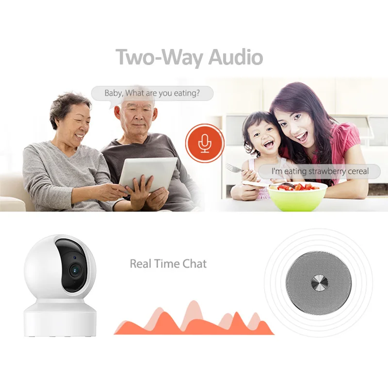 1080P мини-камера для помещений Wi-Fi 360 PTZ IP-безопасность домашний монитор детей домашних животных аудио и видео ночное видение