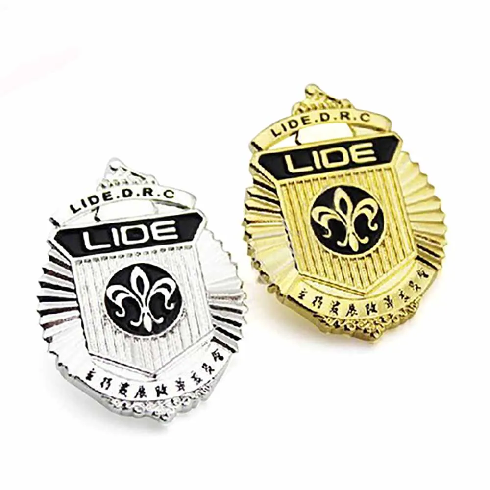 High quality factory direct sales personalized customized metal zinc alloy embossed 3D enamel military sheriff security chaplain