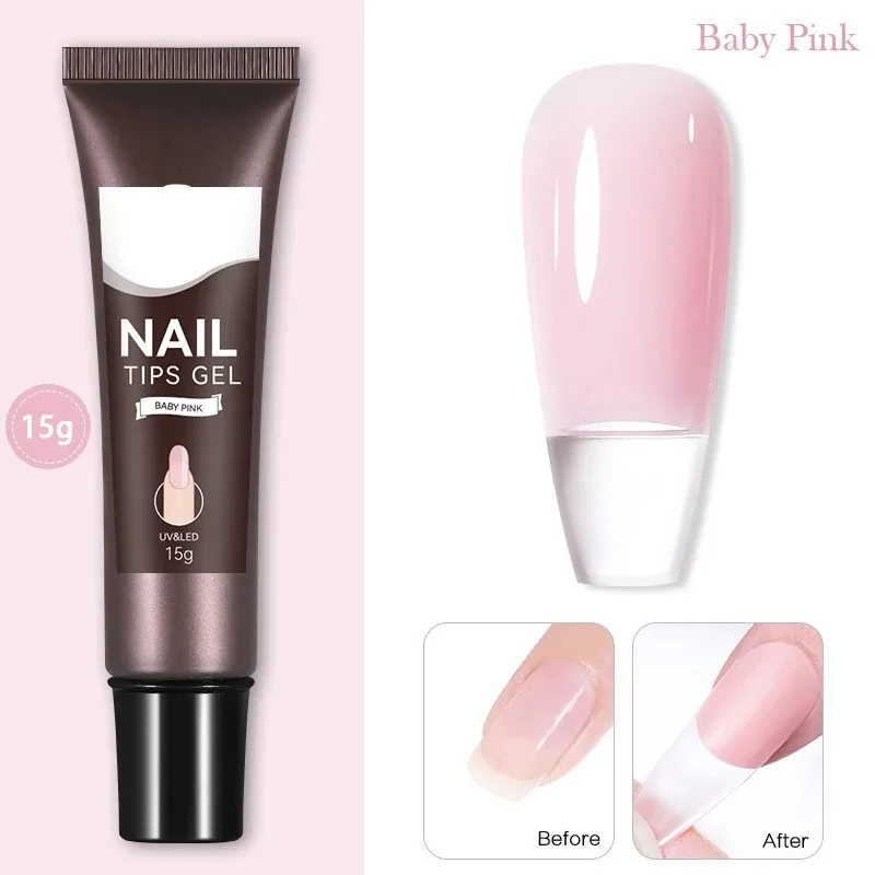 New Design Solid Nail Tip Glue Tube Packing Long Time No Flow Gel Set