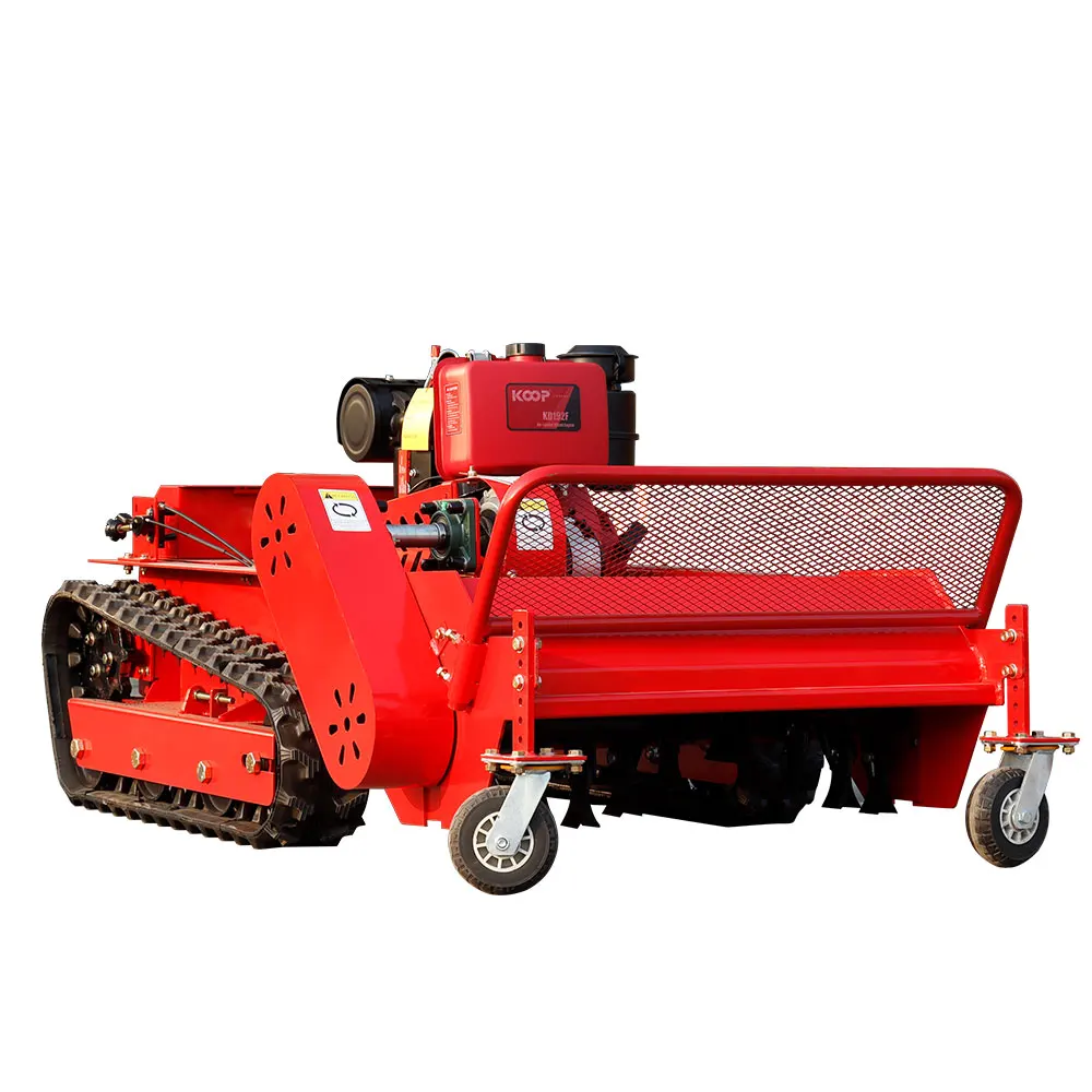 800mm China Remote/Manual Dual Control Diesel Rubber Track Lawn Mower Smart Robot Lawn Mower for Farms and Home Gardens