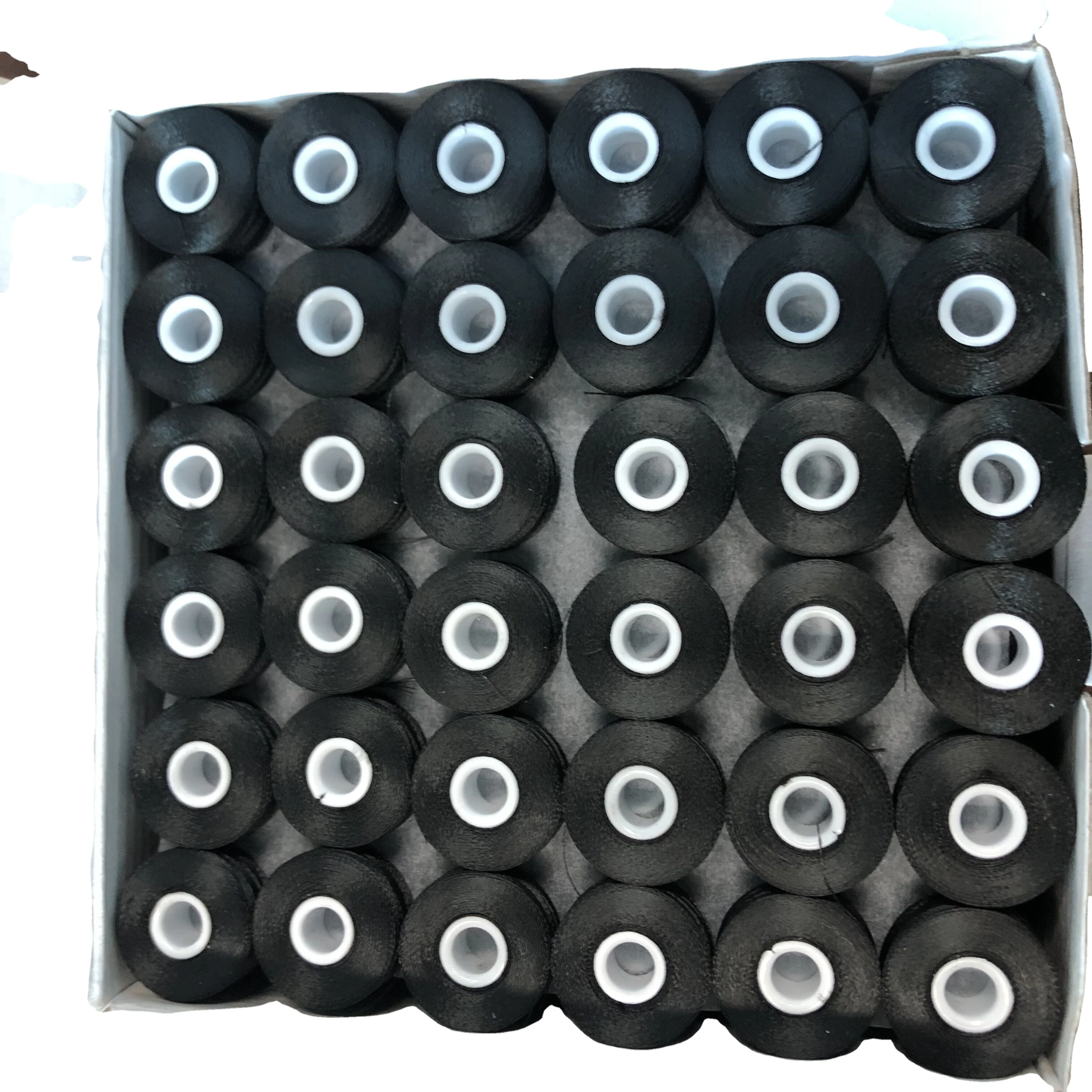 Заводской полиэфир WT022, тип 75d/2 L, предварительно обмотанная черная нитка с вышивкой без бобины