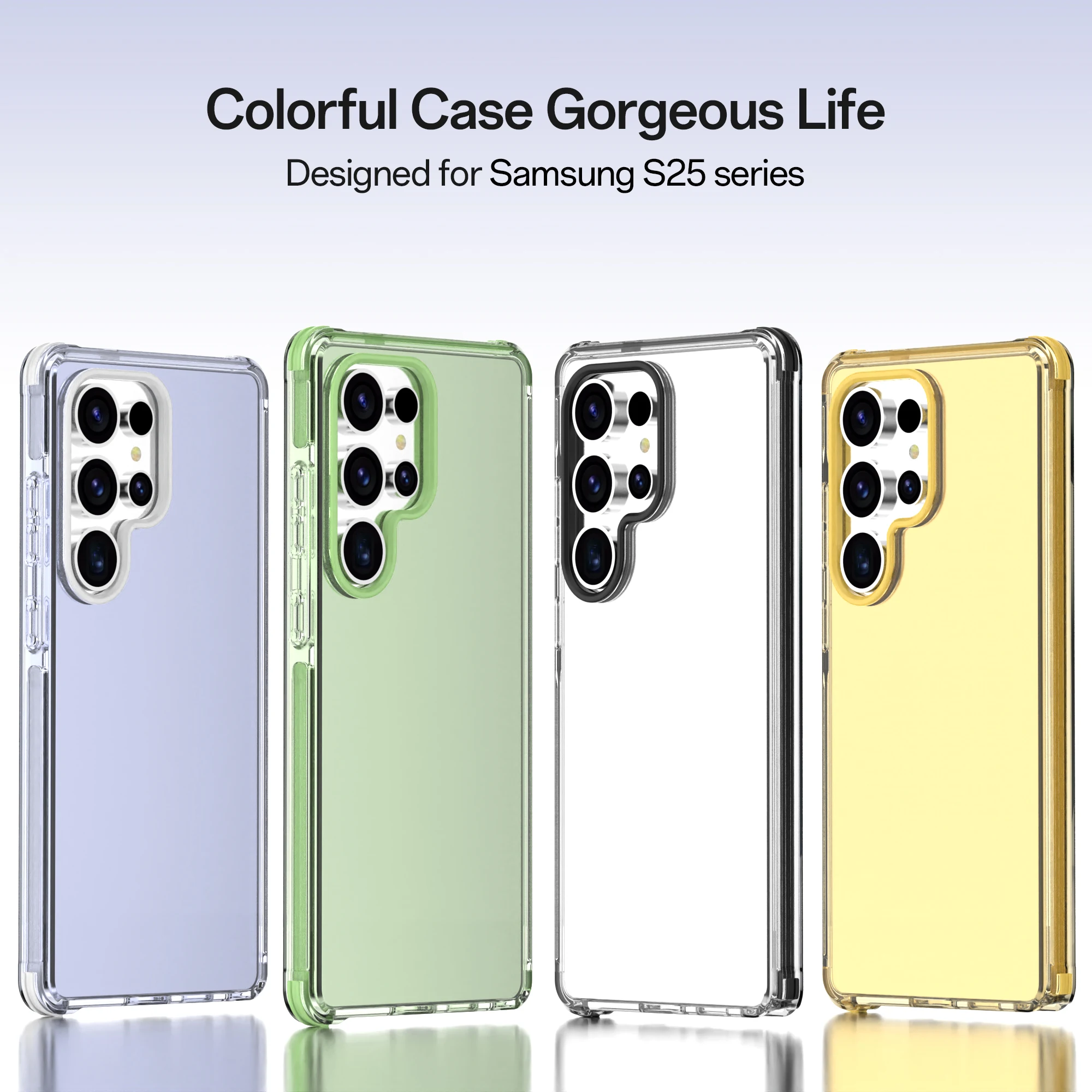 Мягкий прозрачный противоударный чехол для телефона Samsung S24 S25 Plus