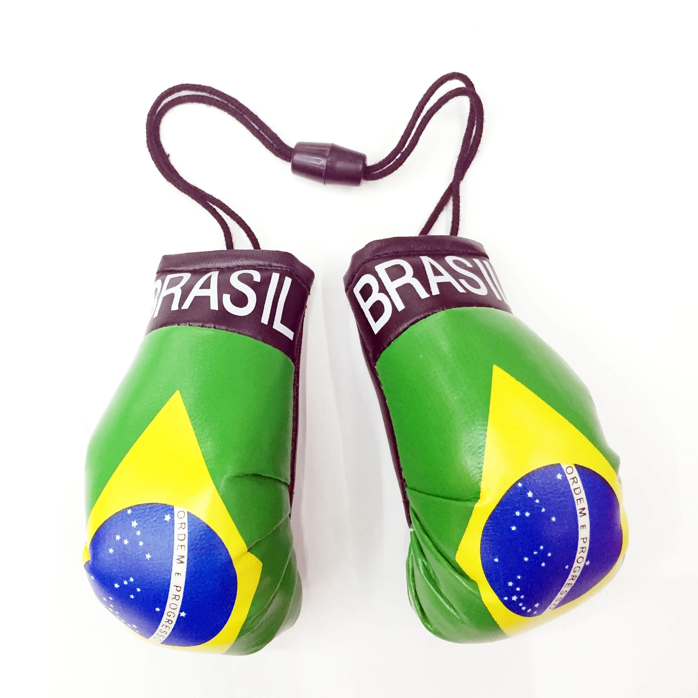 Custom Mini Boxing Gloves For Car Accessories Jamaica Flag Mini Flag Boxing Gloves For Car