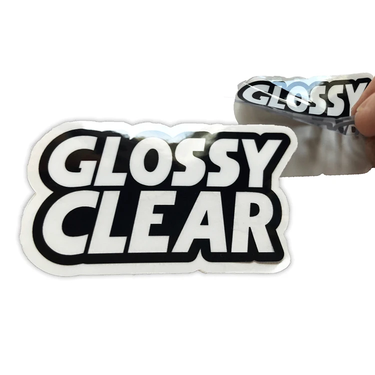 
Custom Transparent Sticker Printing Clear Vinyl Sticker Waterproof Die Cut Logo Sticker Label 