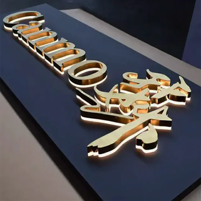 Custom led sign logo outdoor 3D store front led letter open sign outdoor channel letter led sign for business logo metal signage