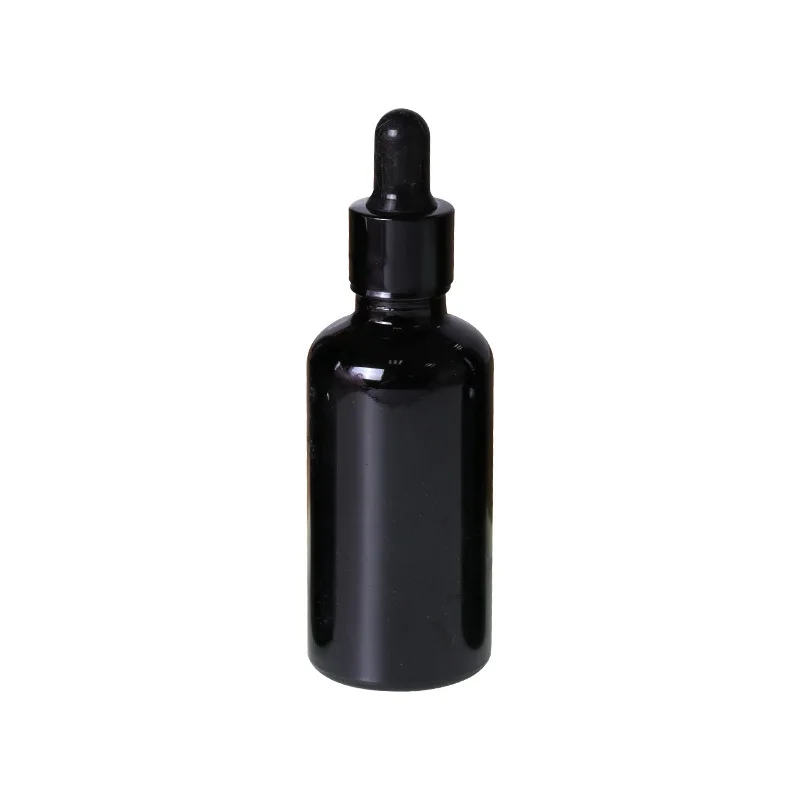 5ml ~100ml  Shinny Black Dropper Bottle Essential Oil Essence Hydrosol Glass Bottles Customization Printing Logo