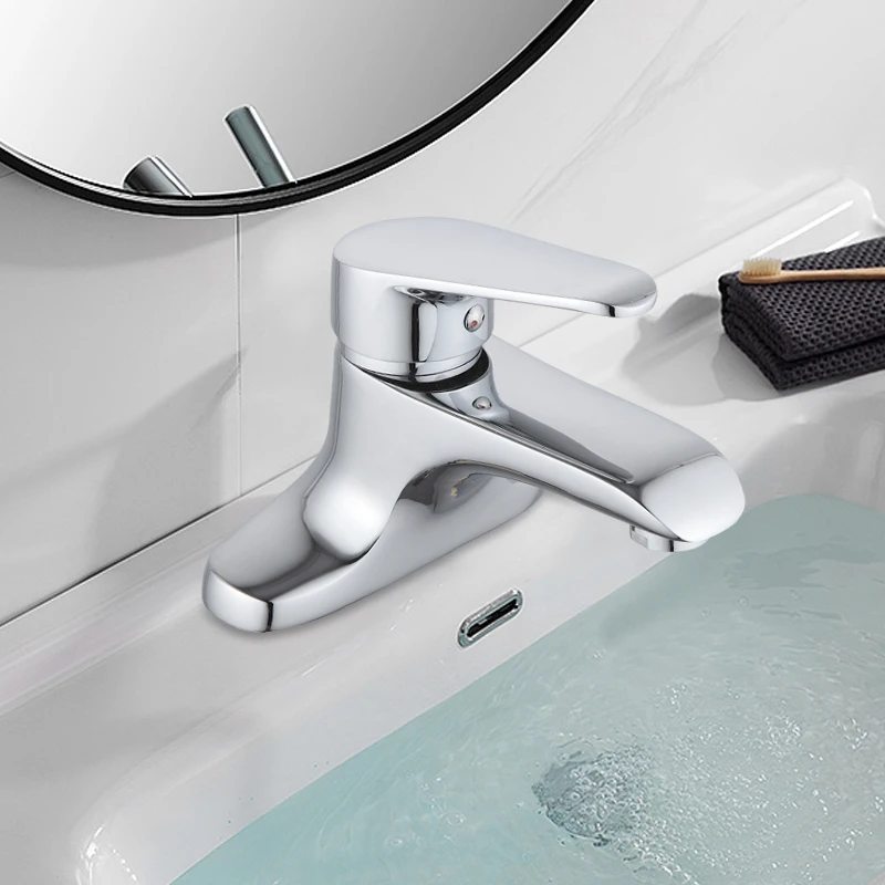 Double Couplet Basin Sink Tap Modern Bathroom Mono Mixer Single Handle Lever Hot And Cold Water Faucet design tap