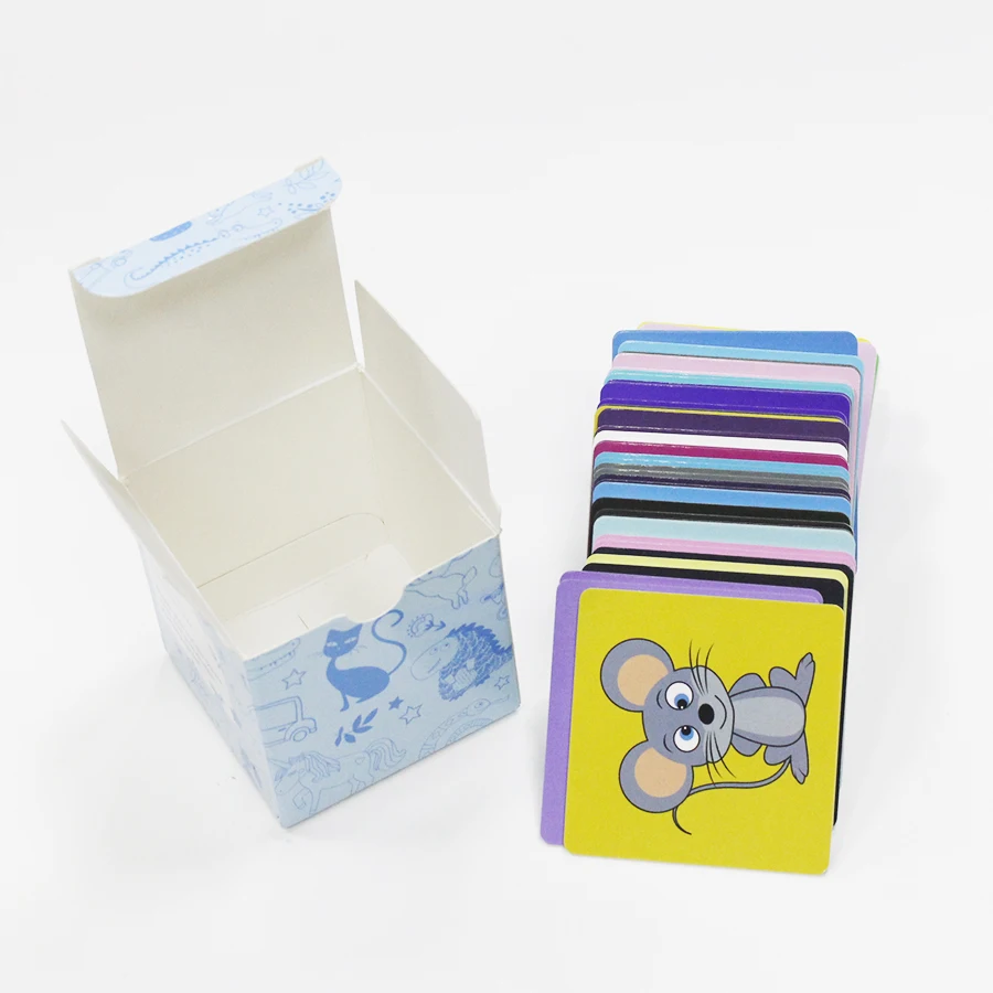 Environmentally-Friendly Factory Printing Custom Paper PVC Learn Flash Cards For Toddlers
