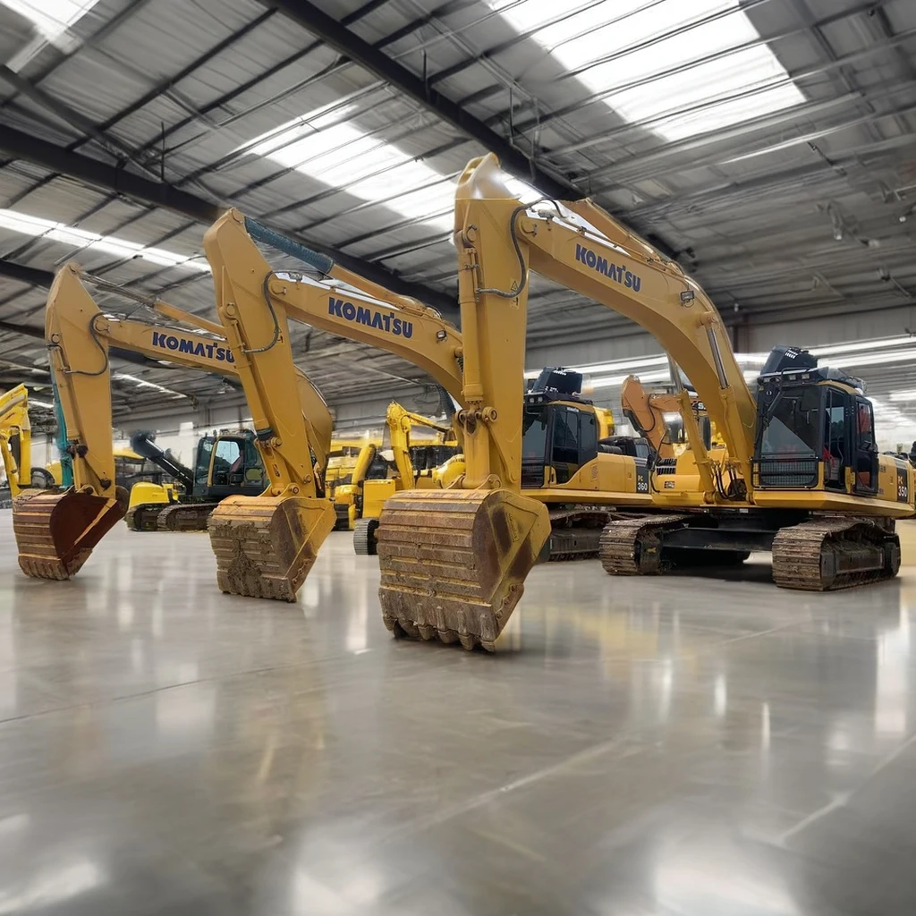 Large mining machinery original 360 excavator Nissan Komatsu PC450 long arm excavator