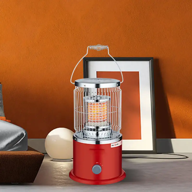 Alocs Lightweight Portable Stainless Steel Oil Heater Glass Burner Kerosene Stove Heater for Indoor Camping with Stove Bag