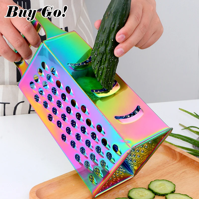 Hot sale Multifunctional  Kitchen Accessories 4 Sides Cheese Grater stainless steel grater vegetable
