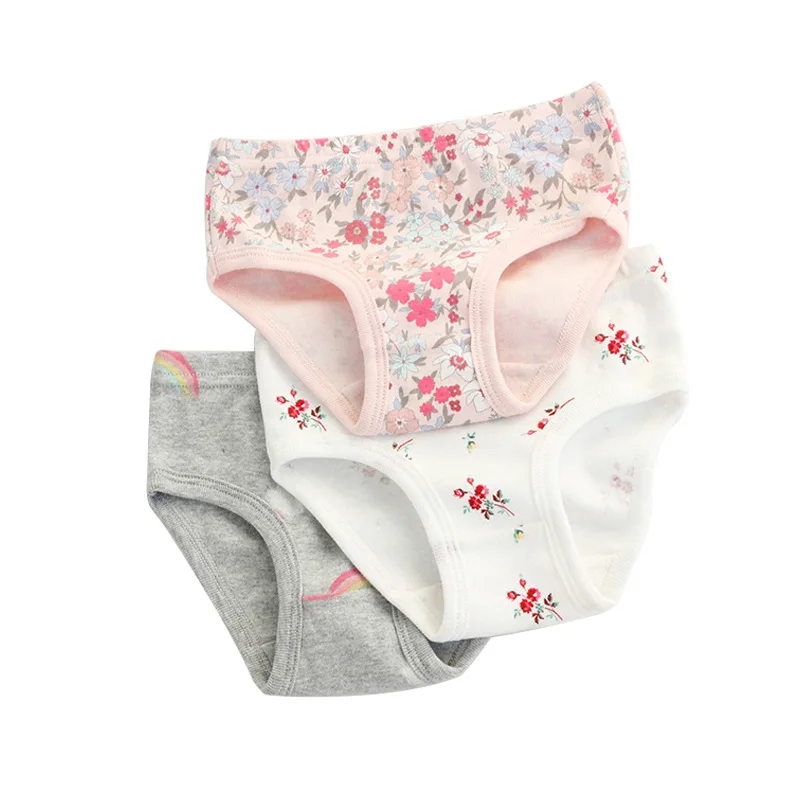 
Wholesale high quality organic cotton underwear girls panties briefs 3pcs/set 9U314 