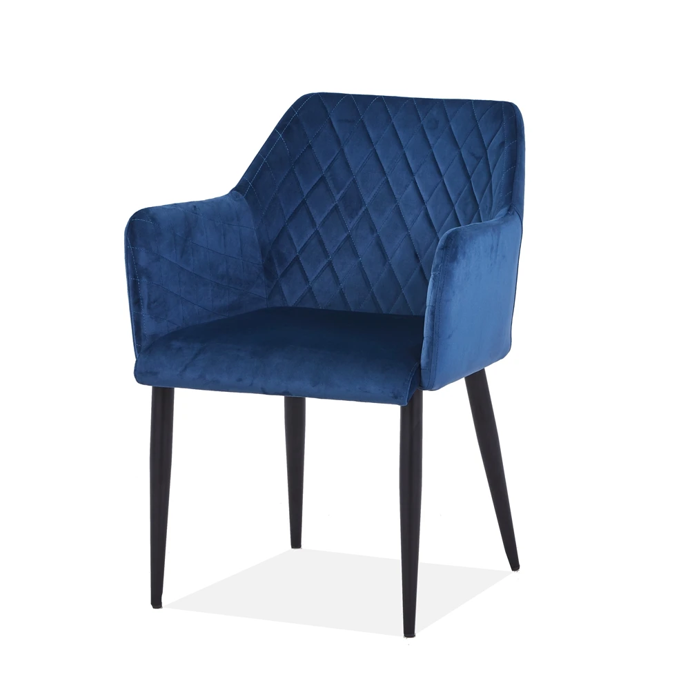 hot sales Modern upholstered restaurant  pu metal legs dining room chair