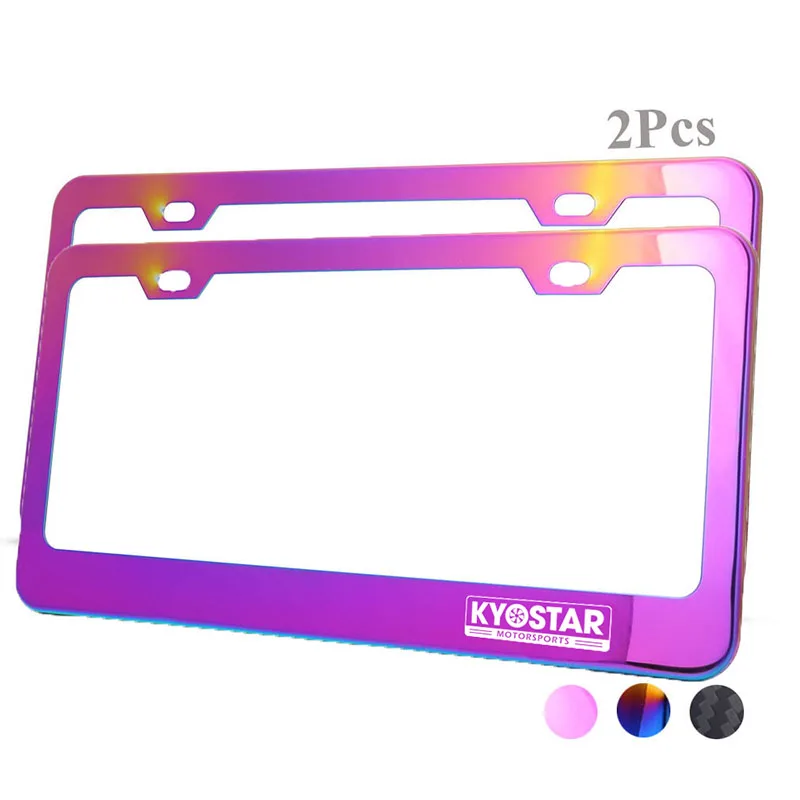 Wholesale license Plates Neo Chrome Stainless Steel US Size Custom for American Cars