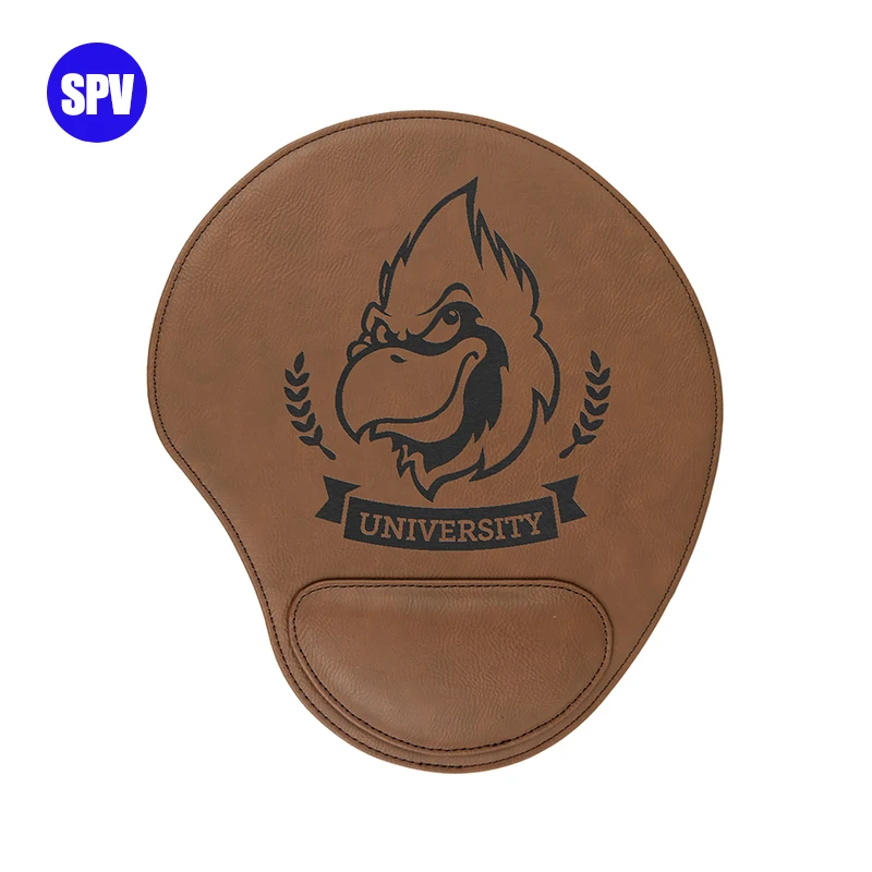 Genuine Laser Blank Mouse Pad Leather Cutting Mousepad With Wrist Rest