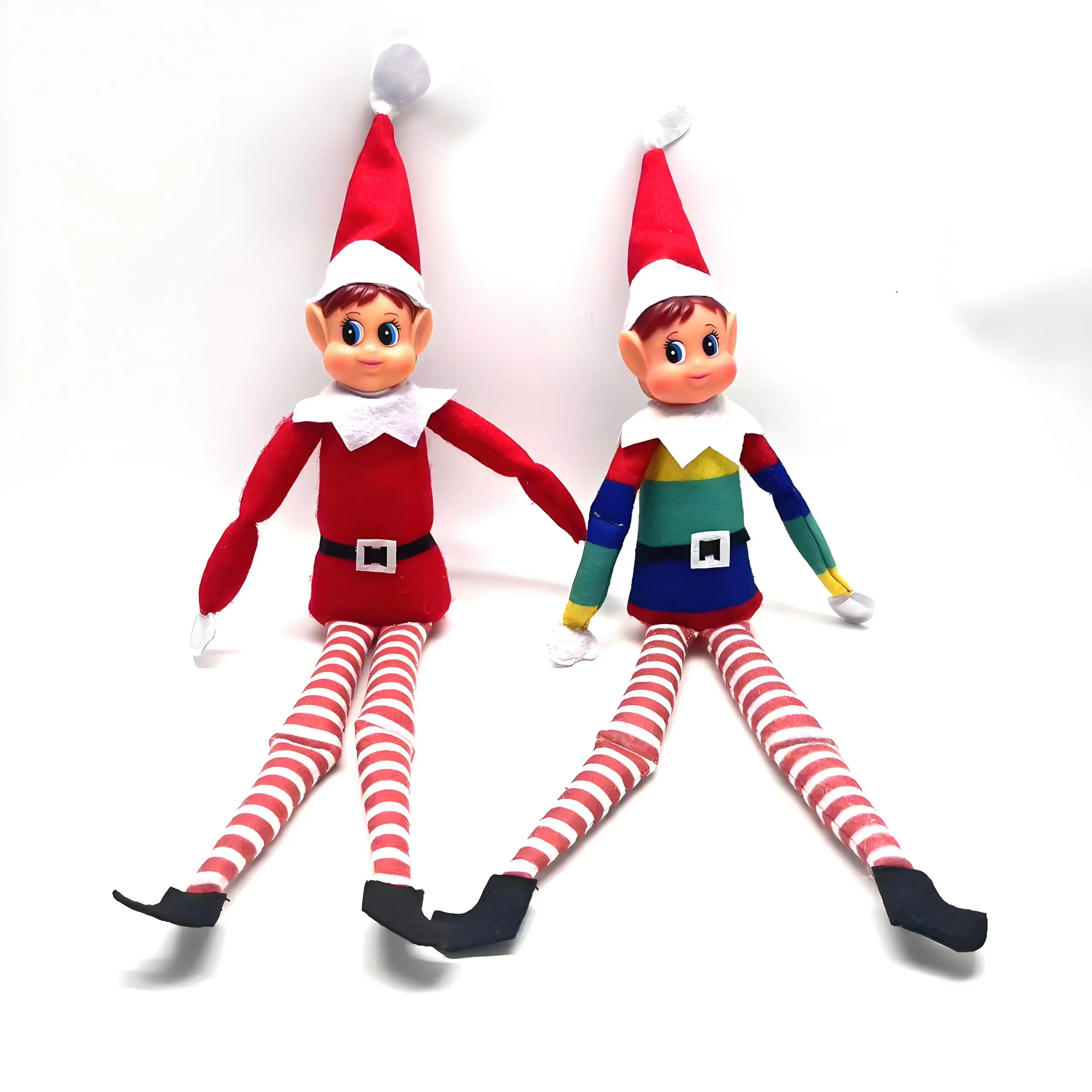 Novelty Long Leg Bending 12 inch Christmas Elf Plush Toy Naughty Boy Christmas Elf Doll
