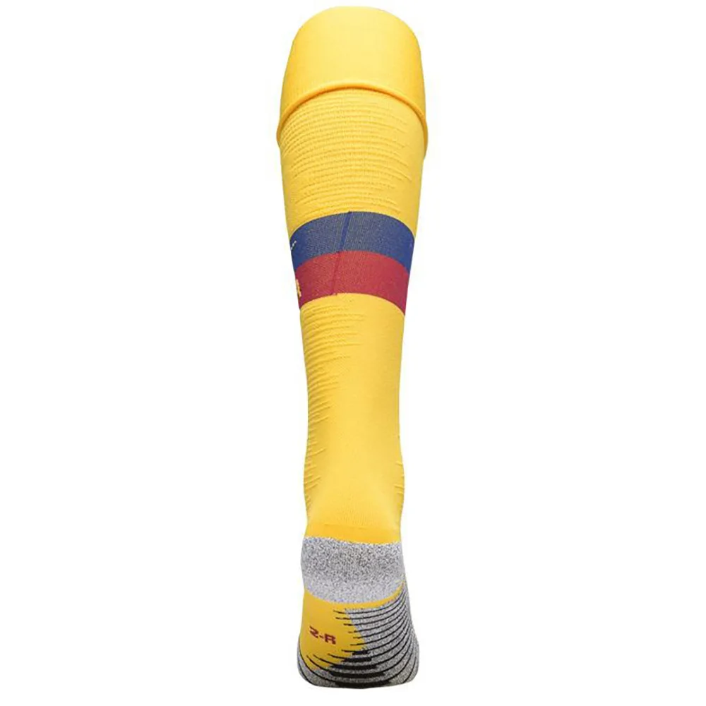 AJ 19438 Custom Fashion Red Striped Nylon Knee High Manchester Team Sport Football Soccer Socks
