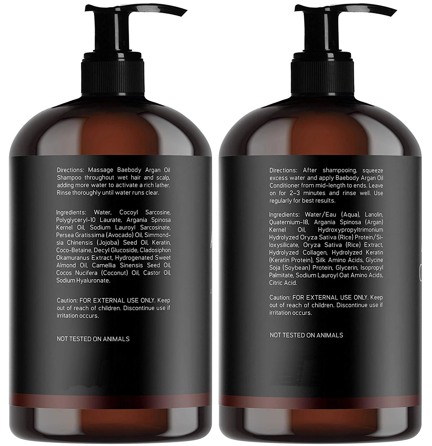 Moroccan Argan Oil Shampoo & Hair Conditioner Set - [Sulfate Free] Treatment for Dry, Damaged, Natural & Safe & Effective