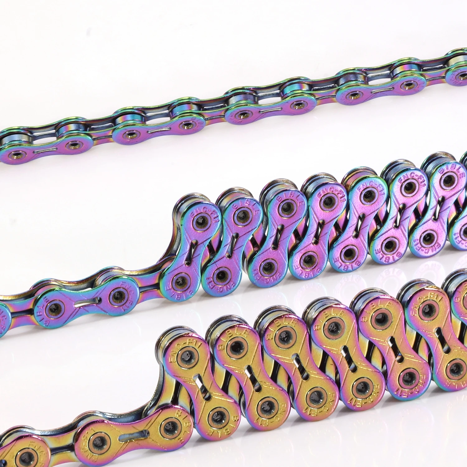High quality FNC 11 speed rainbow rust proof stainless steel  hollow road mountain bike chain