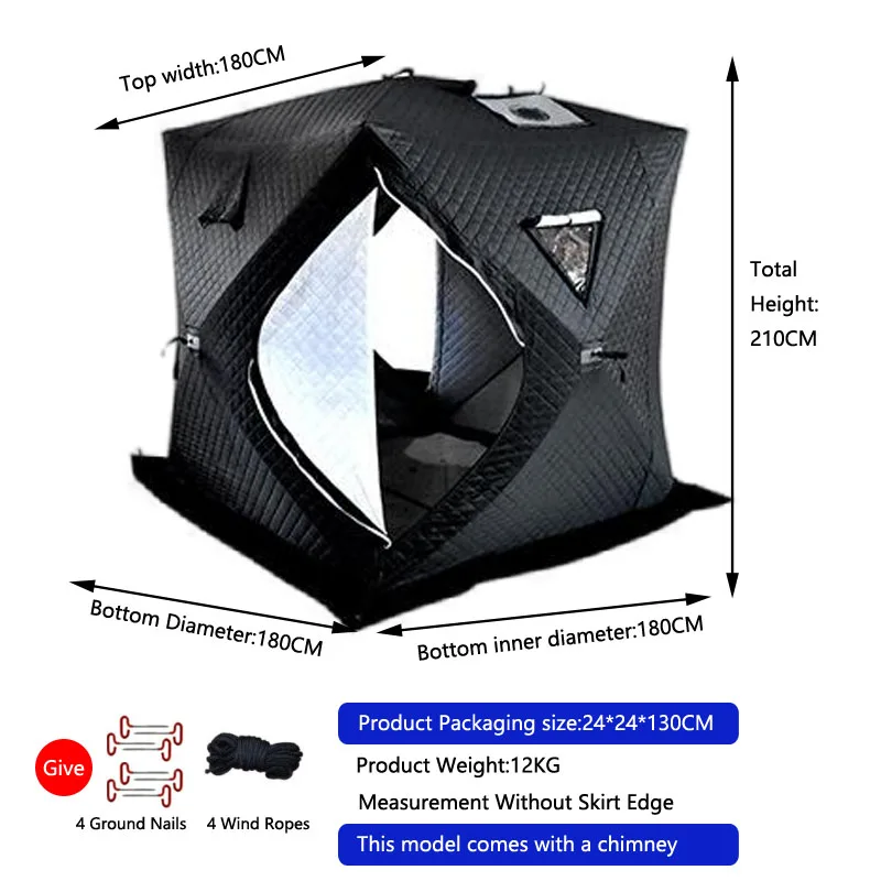 luxury ice fishing tent insulated one piece 6 men winter carp fishing tent  tent for carp fishing