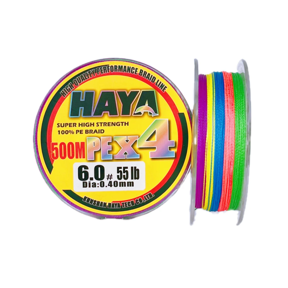 HAYA Custom X8 Super Strong High Performance Braided Wire  PE 1000m Single Color Level Nylon Monofilament Fishing Line