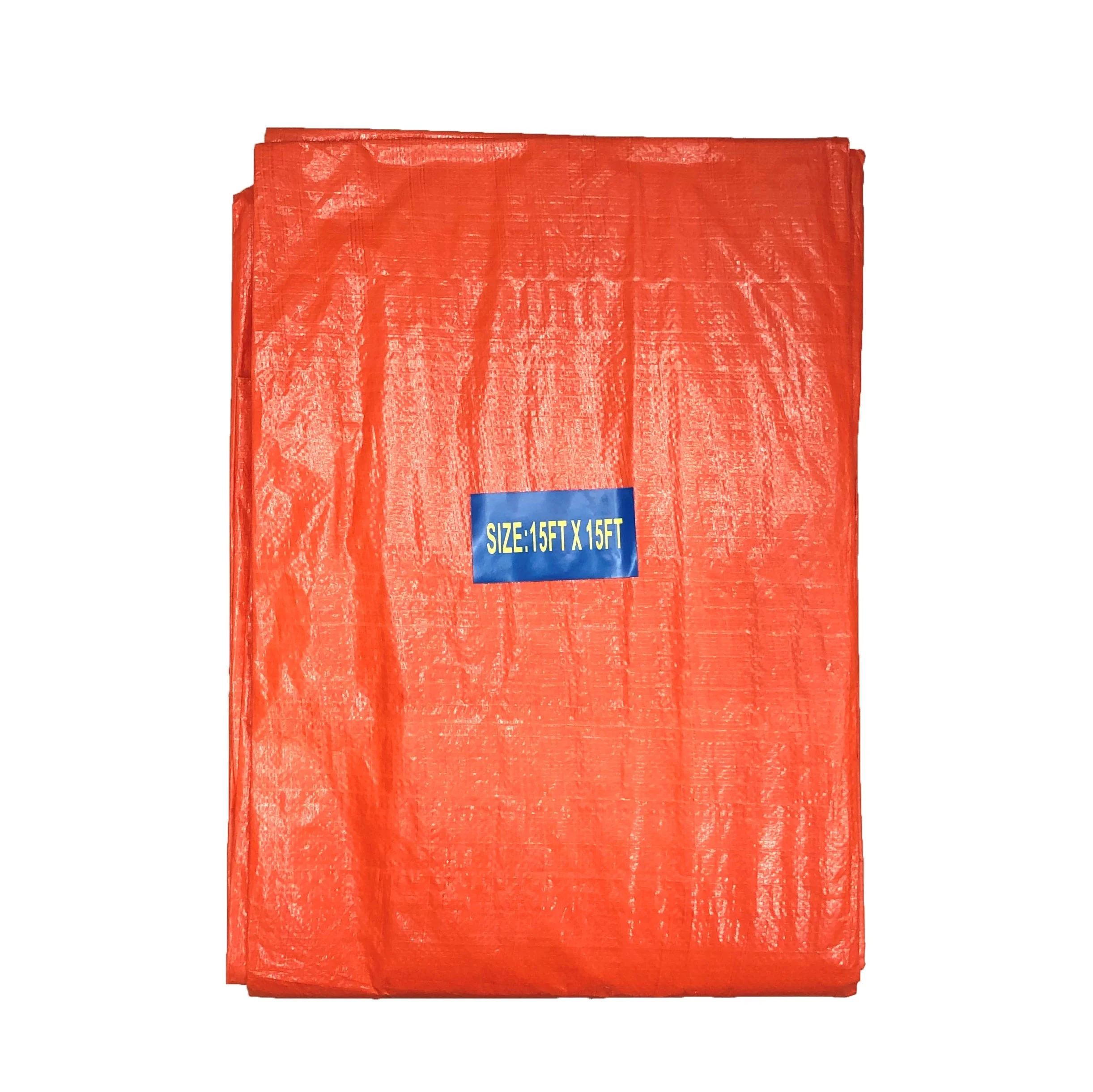 Poly Tarp Orange PE Tarpaulin Africa Market High Quality Any Size 12x12 12x15